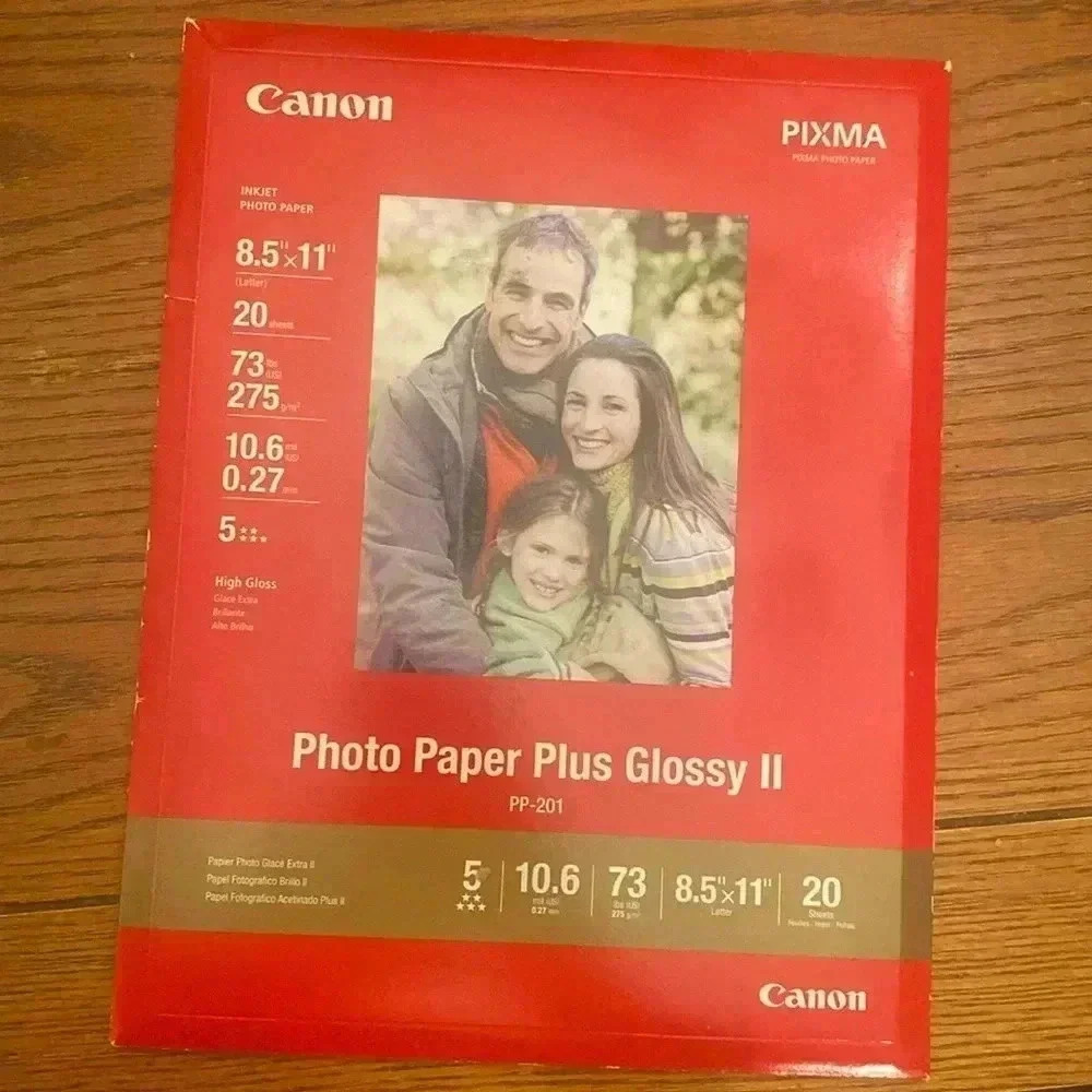 NWT canon inkjet photo paper plus glossy ll PP-201- 20 sheets - Picture 1 of 2